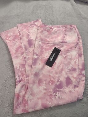 New Bebe Pink Cloud Tie-Dye Tank Top (3X)